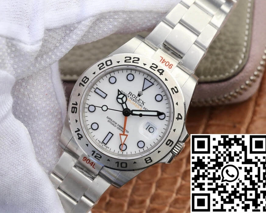 Stainless Rolex GM Steel White Explorer Dial M216570-0001 Factory V4 0319